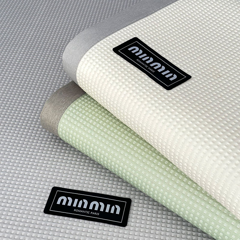 A类简约米白色冰豆豆凉席夏天2024新款冰丝席可折叠空调席床笠款