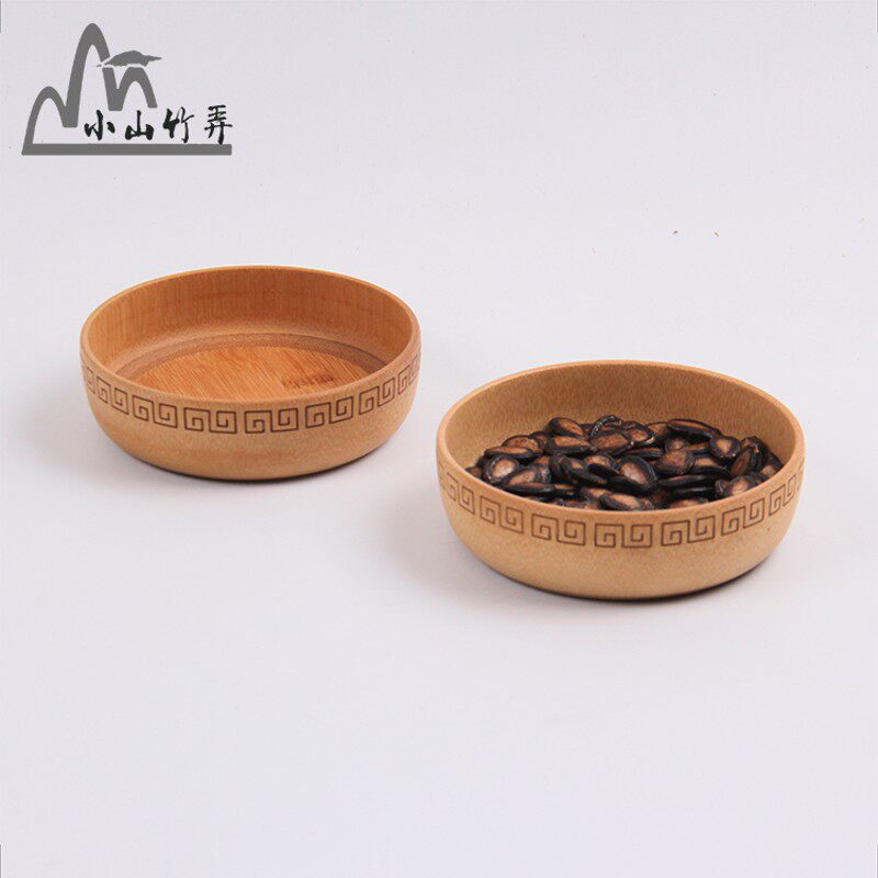 竹制创意茶点碗 竹碗竹钵干果零食果盘 复古艺术碗摆设小件竹餐具