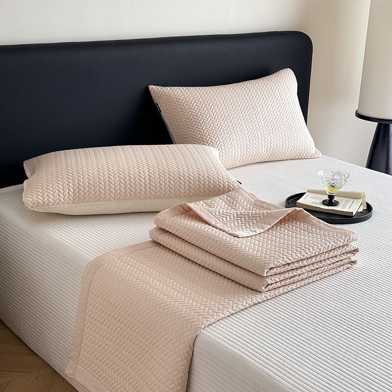 A类母婴莱赛尔天丝软席凉感冰丝席床盖款三件套可水洗裸睡冰丝席