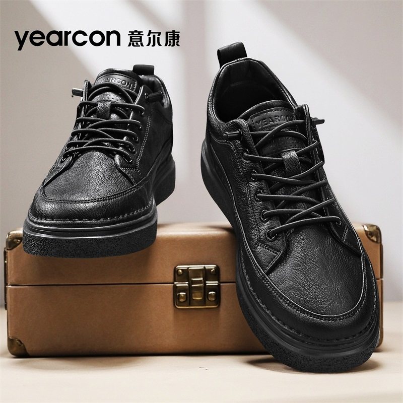 意尔康男鞋2025新款冬季男士休闲皮鞋英伦商务风工作上班平板鞋男,流行男鞋,时尚休闲鞋,淘宝优惠券,粉丝福利购,淘宝优惠卷