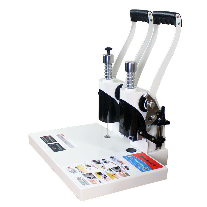 阮氏R-06凭证装订机 档案会计手动打孔热熔铆管财务装订机4CM