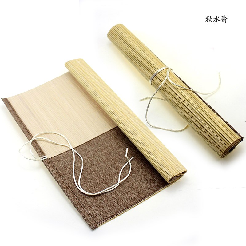 素竹毛笔笔帘 秋水斋 手工布袋笔帘笔袋水彩自学闲插画制吴竹和风