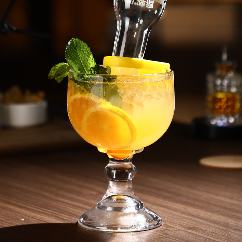 【经典款】卡扣鸡尾酒杯酒吧啤酒杯个性高脚杯果汁冷饮料玻璃杯子