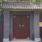 实木户室外大门中式 仿古别墅庭院围墙门会所农村四合院双对开大门