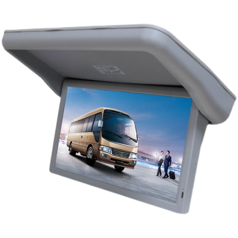 考斯特宇通客车电动吸顶电视自动折叠车载商务改装安卓高清显示器