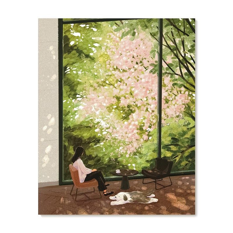 【特惠捡漏】插画师Subin复刻艺术版画清新韩系治愈风景装饰画芯