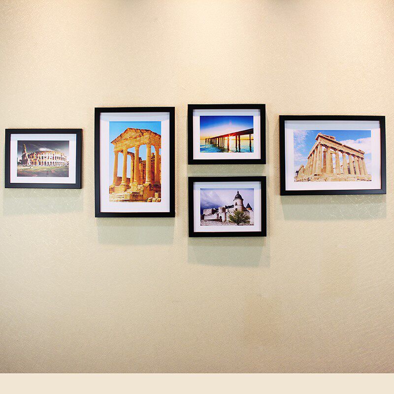 5框照片墙A4相框加8寸相框组合相框墙相片挂墙相框框背景墙装饰框