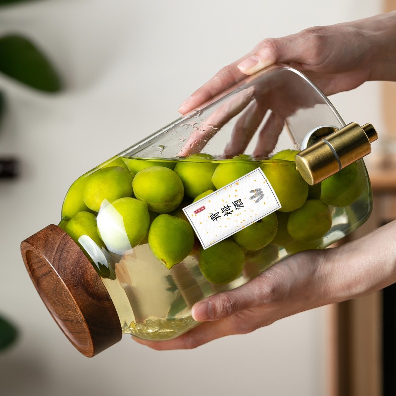带龙头家用密封泡酒罐杨梅青梅泡酒玻璃瓶高档专用酿酒瓶空瓶酒坛