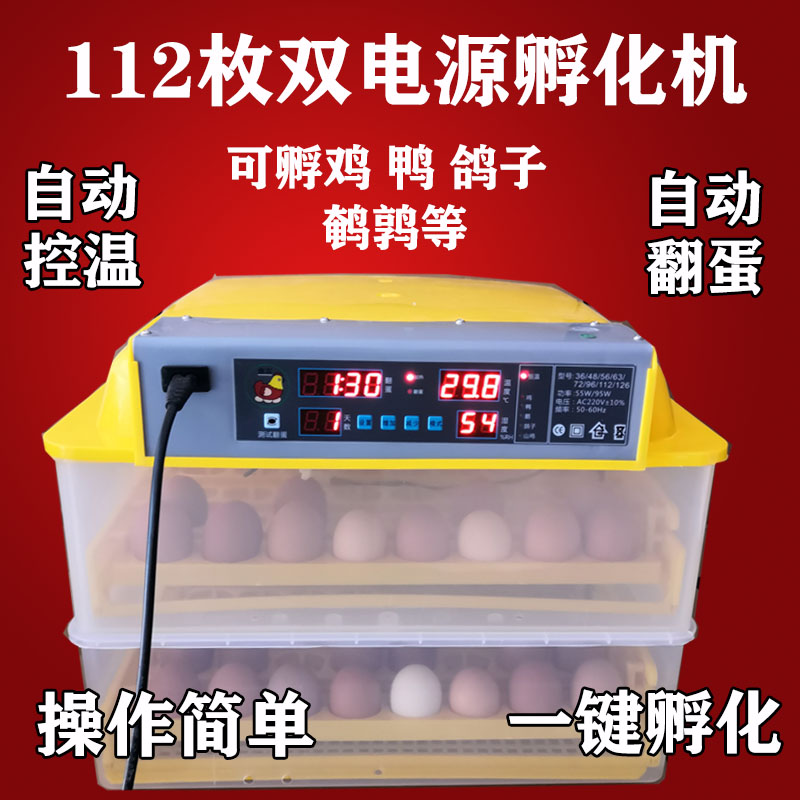 抱小鸡的机子鸡蛋孵化机家用鸡苗孵化箱电炮活小鸡的机器小孵卵器