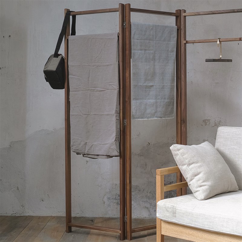 木墨MUMO  屏风式衣帽架 红橡木 黑胡桃木 衣架