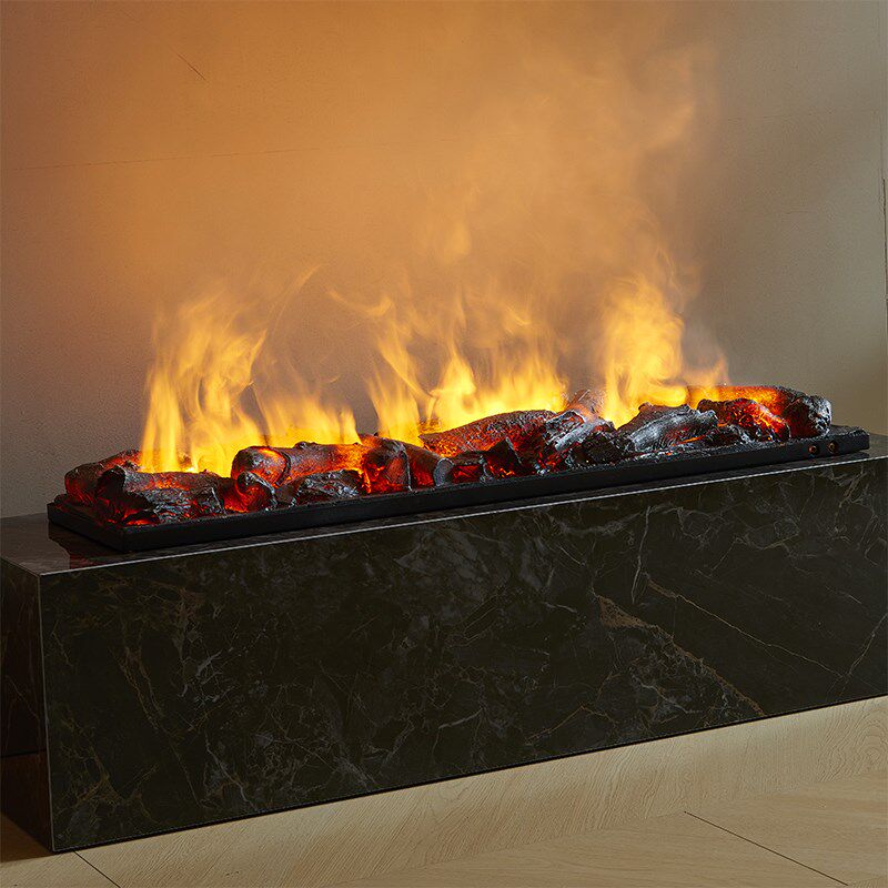 仿真木炭3d雾化壁炉仿真火焰加湿器电视背景墙装饰柜地台嵌入式