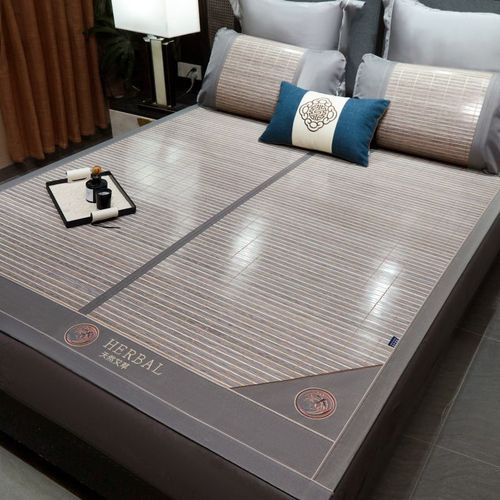 竹席凉席家用木纹碳化双面折叠竹蓆双人学生宿舍凉席加厚竹凉席夏