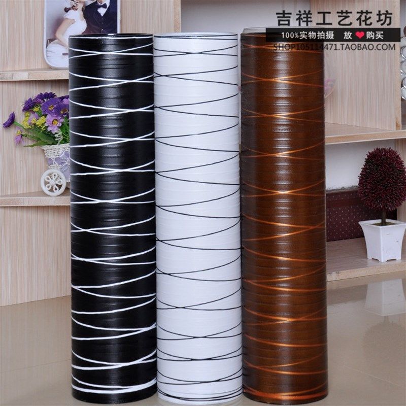 藤编铁艺木质仿陶瓷花瓶客厅干花插花落地大花瓶家居装饰花器摆件