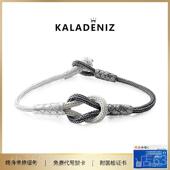 正品 女99纯银潮男情款 编织手炼足银闺蜜手绳一对手镯9生日礼物侣