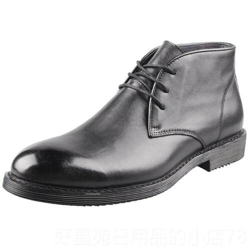 高档方升私人手工制劳保务正装中定帮休闲加绒暖工作真皮皮保鞋商