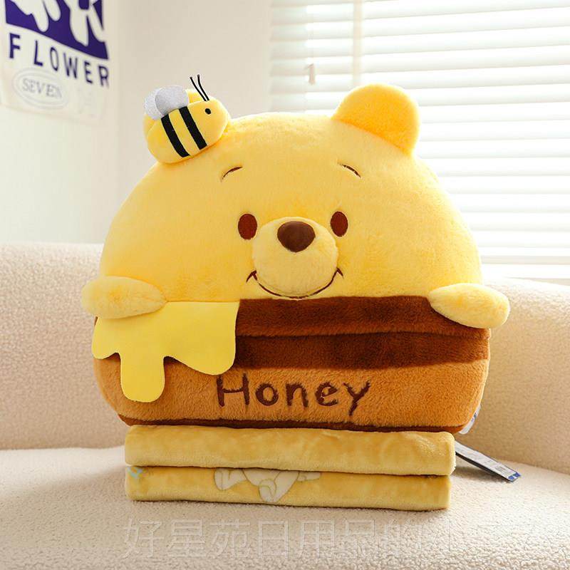 高档尼抱枕被子两用车靠载沙发枕空调被迪办公室午睡枕头毯子二士