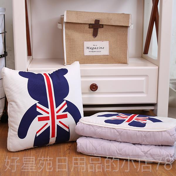 高档纯棉抱枕被两子用沙发客厅车冬用全车棉二合一抱枕被汽车载天