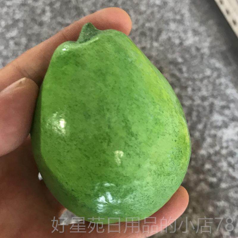 高档天然玉石精雕香蕉摆件仿真水梨玉石果子家居摆橙观赏件奇石