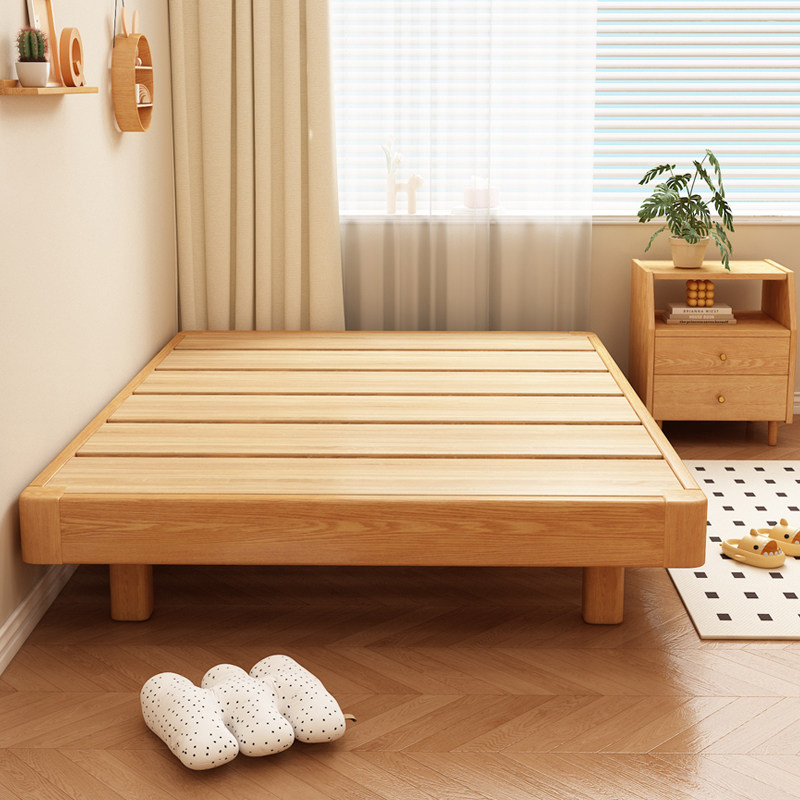 防潮排骨架不占地方的床小户型1米2床2024年新款家具无床头实木床