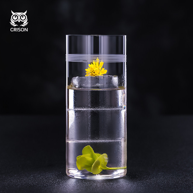 LD3201 无铅水晶条纹刻花长饮酒杯 鸡尾酒杯果汁杯水杯酒吧调酒杯