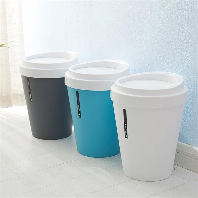 创意桌面垃圾桶迷你带盖小号家用客厅卧室床头创意摇盖垃圾筒