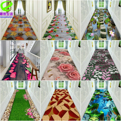 3d进门门口地垫过道走廊楼梯地毯家用玄关阳台飘窗房间卧室床边毯