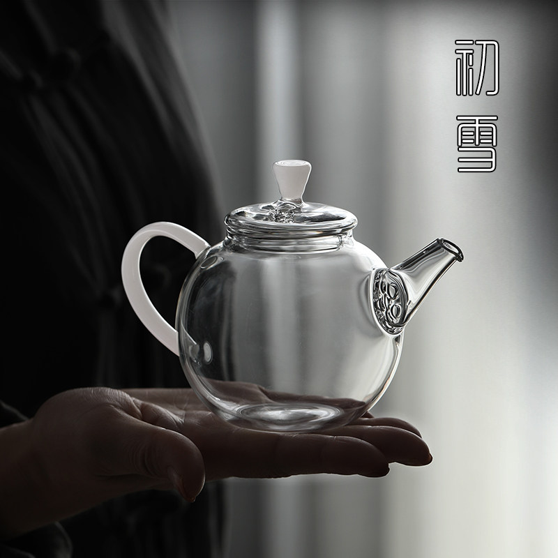 一人喝小茶壶一人用可加热玻璃单壶对嘴迷你泡茶壶办公室过滤茶具