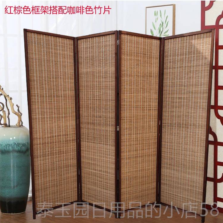 高档风隔客厅折叠推断拉移动遮挡家用中式实木竹屏风进门挡风办屏