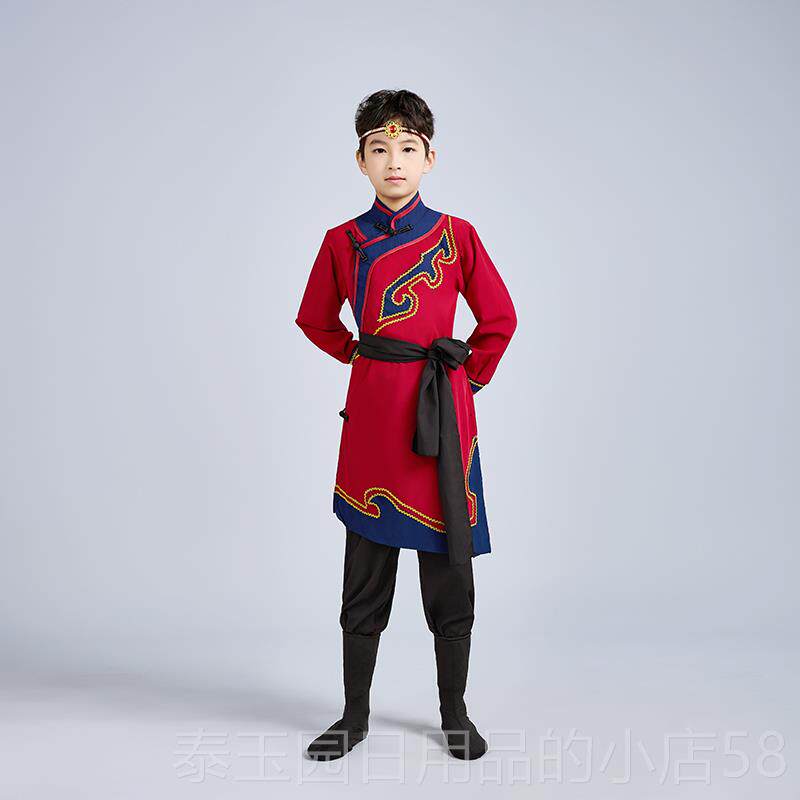 高档儿古舞蹈服男女少数民族美丽草原我童的蒙家表演服童装筷子演