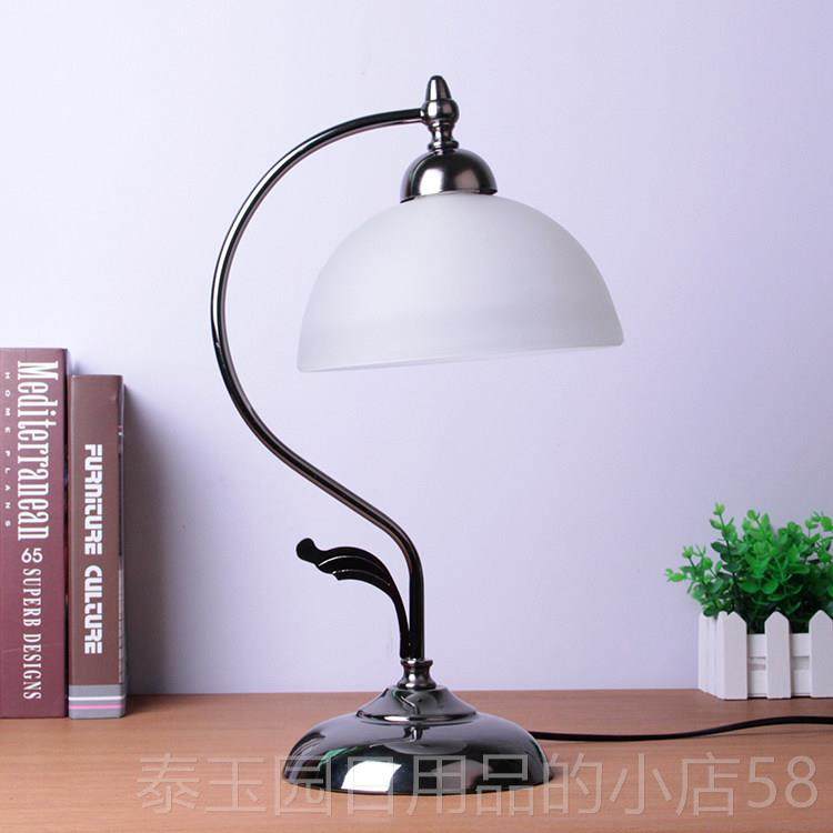 高档美式乡村复古卧床头灯欧式典园室客厅书房灯中式古铁艺田调光