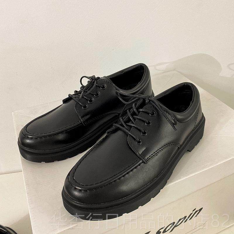 正品黑色上班休闲皮鞋训男韩皮版潮流工作英正装青年伦学德生亮面