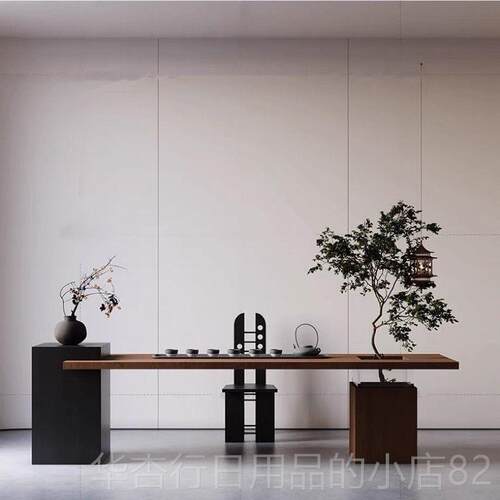 正品新中式茶茶台客厅家用茶几代简约阳台茶桌设计现实师木导台绿