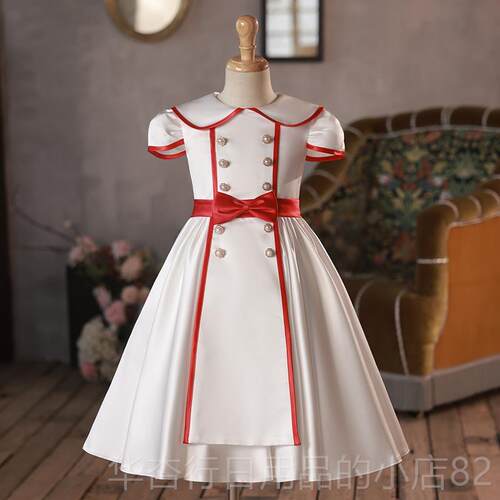 正品六一合唱指挥礼服红儿童主服持人朗诵演演出学讲生学院风唱歌