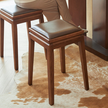 实木小凳子时尚创意客厅家用高方凳简约餐桌凳可叠放白蜡木高脚凳