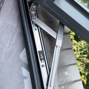 304不锈钢窗户风撑铝合金内外平开窗铰链支撑杆推拉窗滑撑18.5槽