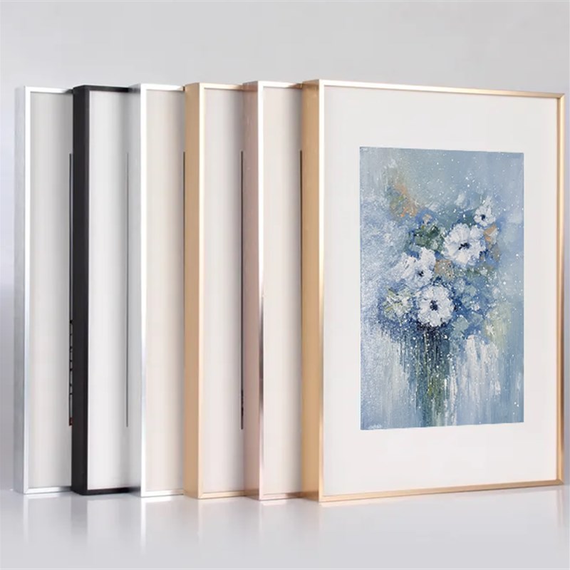 铝合金画框装裱简约窄边外框广告海报框拼图挂墙相框定制任意尺寸