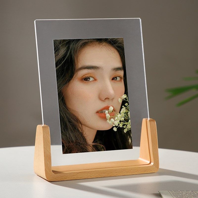 创意U型实木相框摆台打印678寸A4洗照片定制diy做成画框摆件展示,家居饰品,相框/画框,淘宝优惠券,粉丝福利购,淘宝优惠卷