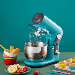 ACA厨师机家用小型多功能和面机揉面烘焙全自动4L大容量M10A