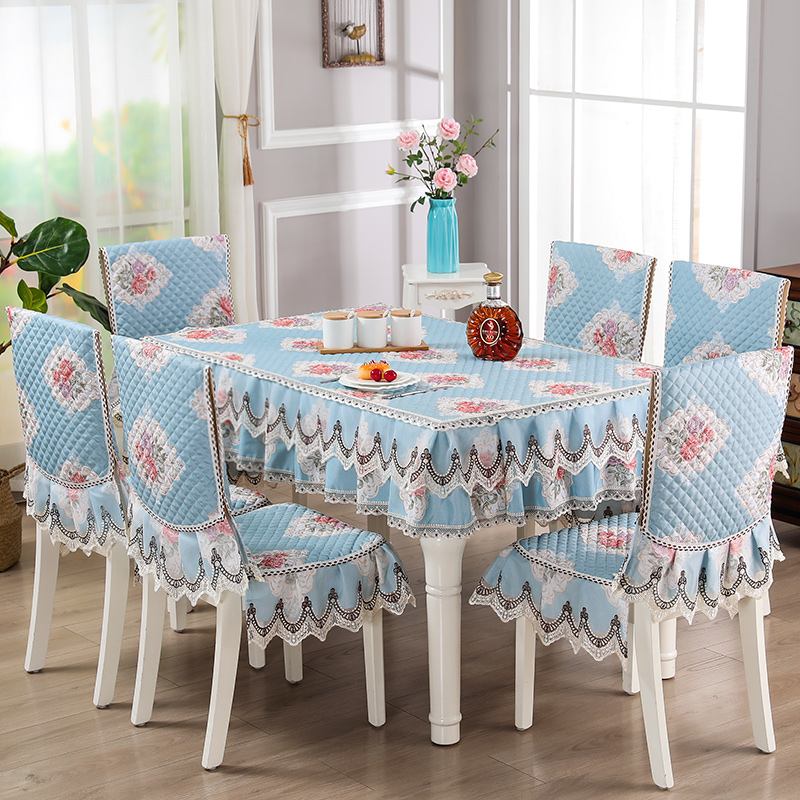 餐桌椅子罩加厚餐桌布椅椅垫装布艺长方形家用防滑餐桌罩