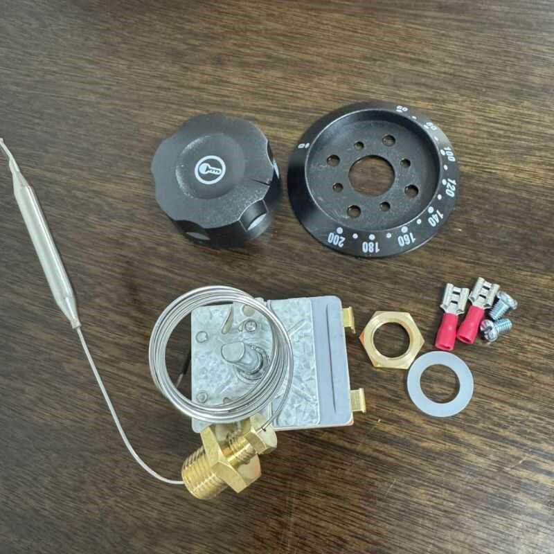 电炸炉温控开关60-200度 油炸锅调温器防水密封螺丝M12旋钮温控器