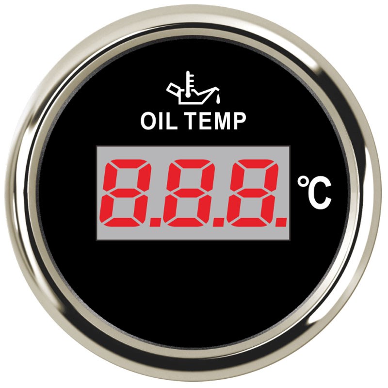 52mm改装机油温度表指针数显油温表汽车船机械货车V2V通用带灯
