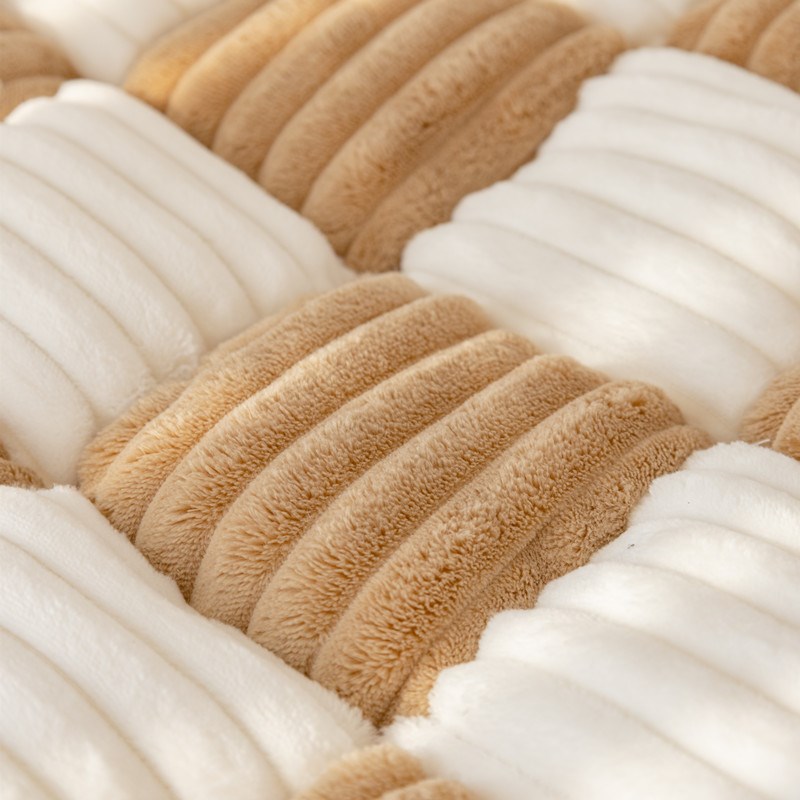 韩式短毛绒棋盘格秋冬加绒沙发垫防滑加厚客厅馒头垫子飘窗垫地垫