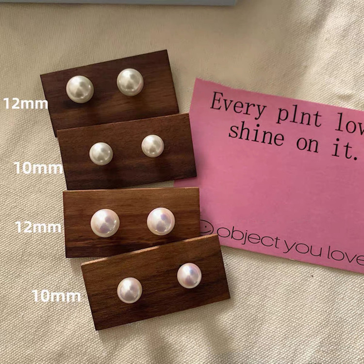 【巷南】999纯银施家珍珠耳钉轻奢高级2025新爆款小众耳环女耳饰