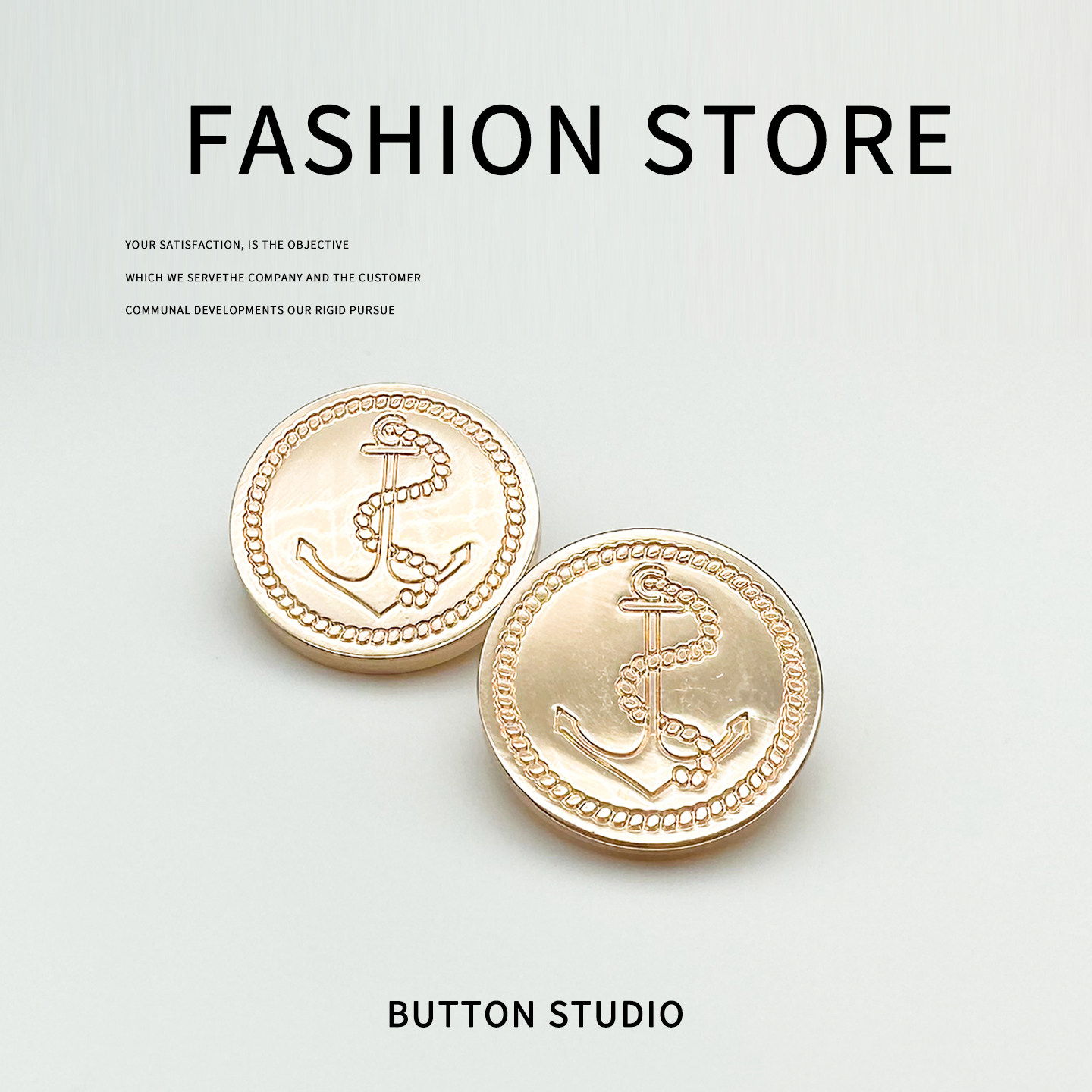 时尚百搭圆形锚纹西装大衣毛衣扣子简约男女外套金属纽扣,居家布艺,纽扣,淘宝优惠券,粉丝福利购,淘宝优惠卷