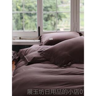 正品 约白色人百搭全棉床上四件单双床单被套轻奢纯棉1套.51简.8m