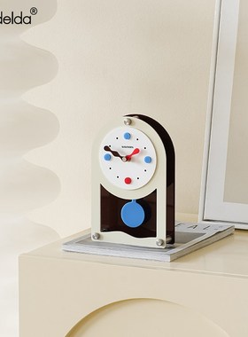 Mandelda简约家居客厅桌面摆件装饰酒柜电视柜玄关创意座钟装饰品