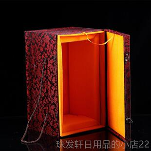 高档高档陶器花瓶礼盒送礼件工摆瓷艺品包装锦盒制生日礼品定大码