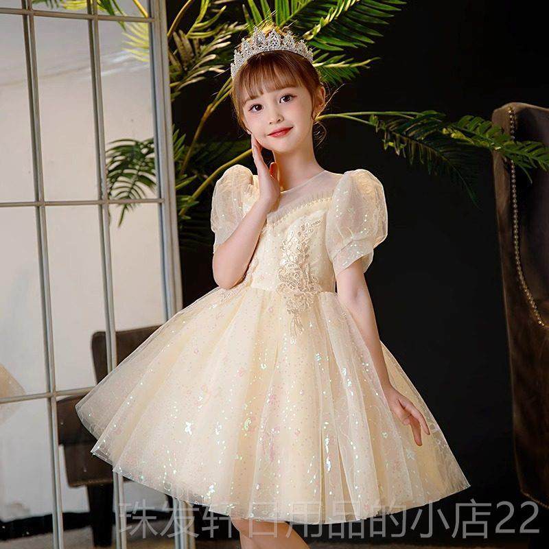 高档儿演出服女主童公蓬蓬裙2025新主持人款礼服幼儿园毕业表童演