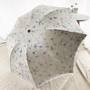 高档雨三折蕾外丝花边伞女伞神遮伞学生防晒太阳伞防紫阳线晴雨两