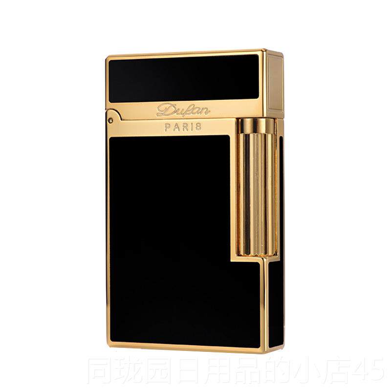 正品法国都梵轮朗声充打火机钢黄铜侧滑高音档品牌可刻字定制送男